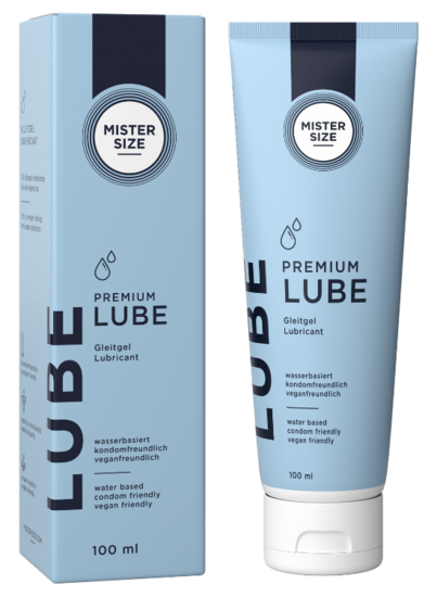 Mister Size Premium Lube packaging plus tube